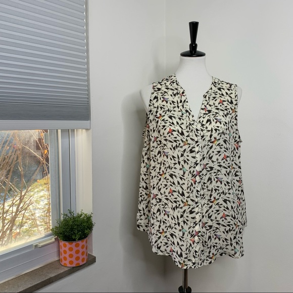 Apt. 9 Kohl’s | Bird Print Tank Sleeveless Blouse